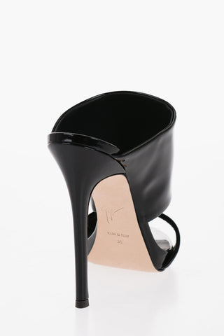 Patent Faux Leather Sabot with Heel 11cm