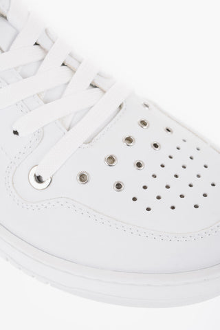Low Vegan Leather Sneakers With Cut-Out