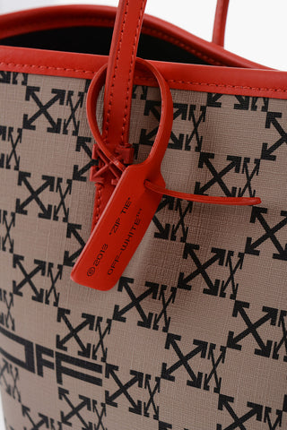Borsa Tote in Tessuto Logato con Finiture in Pelle
