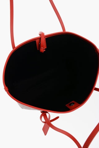 Borsa Tote in Tessuto Logato con Finiture in Pelle