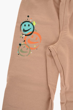 Bedrucktes Sweatshirt mit Rundhalsausschnitt und Joggers Set