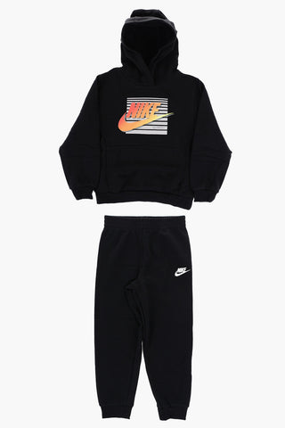 Set Felpa Hoodie e Joggers in Misto Cotone Felpato