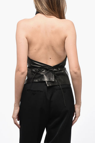 Leather Halter Top
