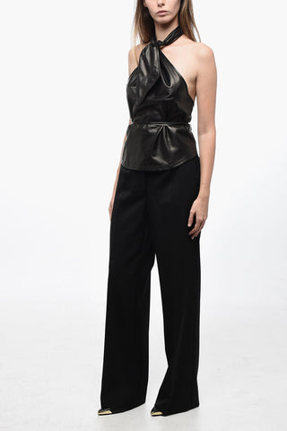 Leather Halter Top