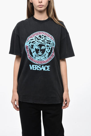 LA VACANZA Oversized MEDUSA T-Shirt with Neon Print