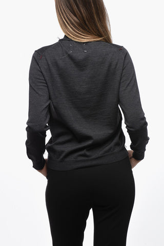MM4 UNISEX Wool Sweater with Stitchies Detail