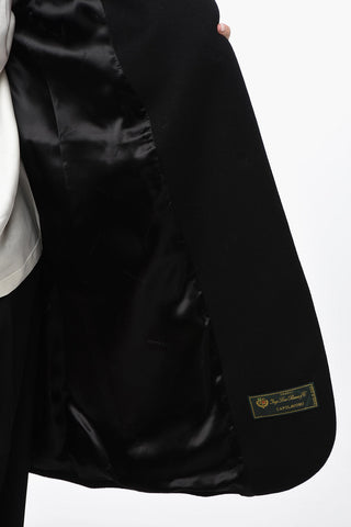 Cappotto In Lana Monopetto Con Tasche Ad Aletta