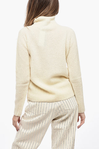 Pullover in Misto Lana Vergine con Collo Alto