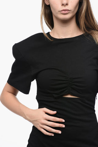 Cut Out Minidress with Draped Design