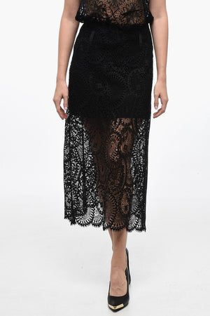 Gonna in Pizzo Macramè con Sottoveste Interna