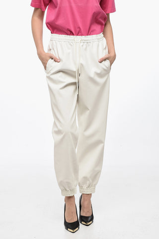 SKIN FREE SKIN Eco-leather Sweatpants with Elastic Cuffs