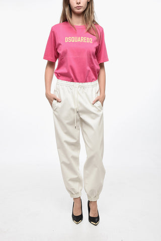 SKIN FREE SKIN Eco-leather Sweatpants with Elastic Cuffs