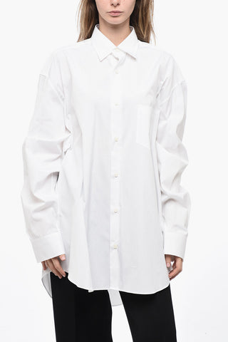 Camicia UNISEX Oversize in Popeline di Cotone con Logo Stampato