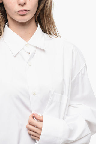 Camicia UNISEX Oversize in Popeline di Cotone con Logo Stampato