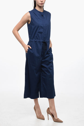 Jumpsuit aus Baumwollpopeline mit Gürtel
