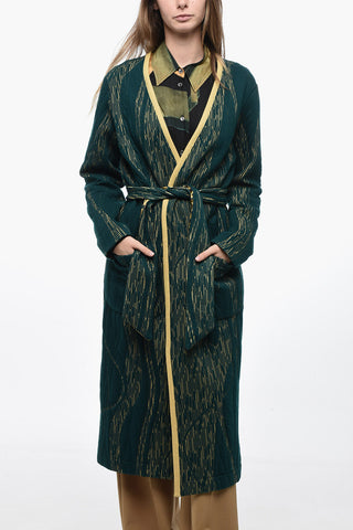 Two-Tone Coat With Belt