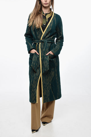 Two-Tone Coat With Belt