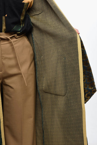 Two-Tone Coat With Belt