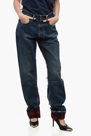 MM8 PENDLETON High-Waist Jeans with Wool Hem