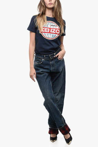 MM8 PENDLETON High-Waist-Jeans mit Wollsaum
