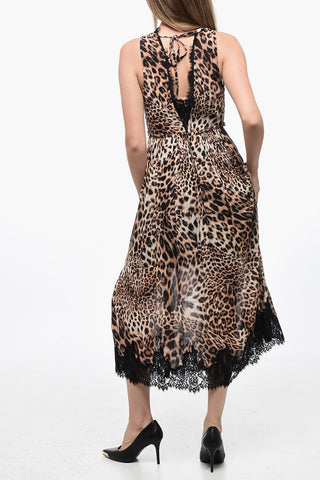Animal Motif ELLA Maxi Dress with Laces