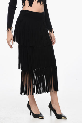 Fringed Skirt with Ruffled Desing