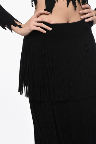 Fringed Skirt with Ruffled Desing