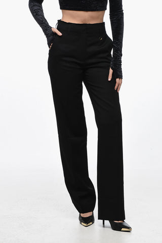 High-waisted FICELLE Pants with Hidden Buttons