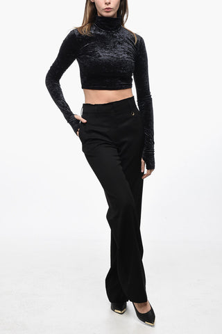 High-waisted FICELLE Pants with Hidden Buttons