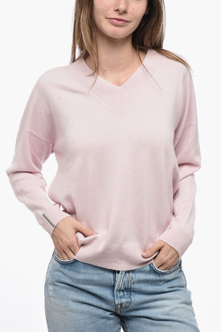 Relaxed Fit Sweater with V Neck