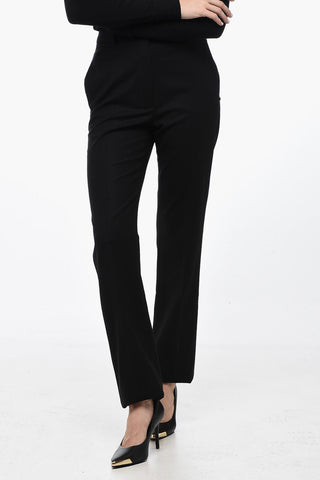 Virgin Wool Tailored Pants with Straight Fit