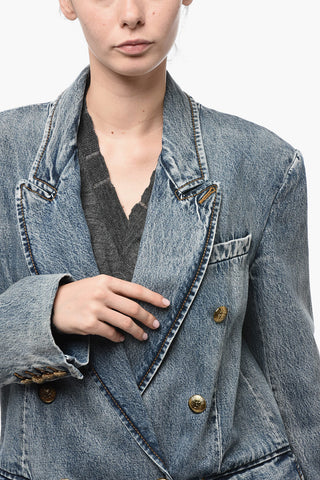 Denim Double-Breasted LUMINOSITY Blazer