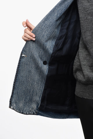 Denim Double-Breasted LUMINOSITY Blazer