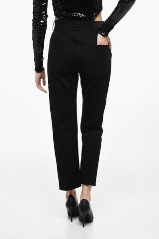 Straight Fit Jeans mit Strass-Applikation