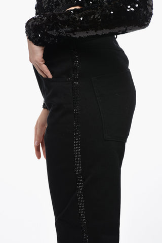 Straight Fit Jeans mit Strass-Applikation