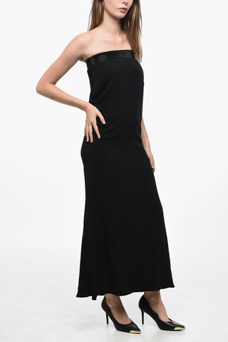 COUTURE Shift Strapless Dress with Crystals