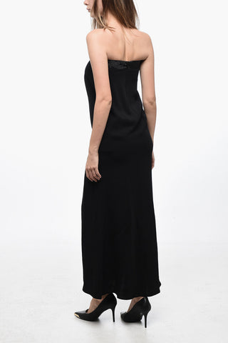 COUTURE Shift Strapless Dress with Crystals
