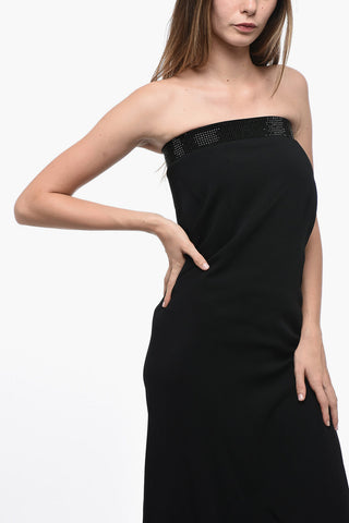 COUTURE Shift Strapless Dress with Crystals