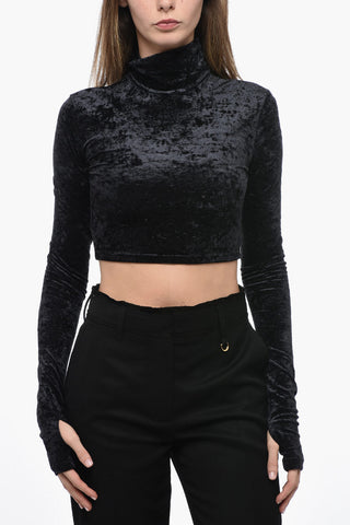 Long Sleeved Velvet Top