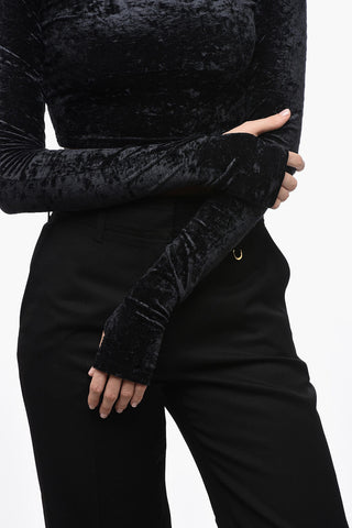Long Sleeved Velvet Top