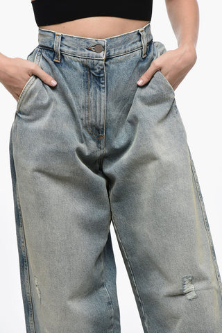 Jeans Lavaggio Chiaro con Gamba Ampia