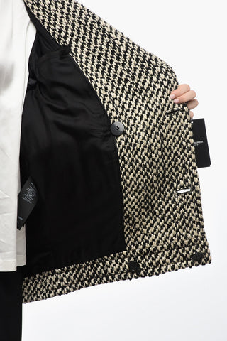 Cappotto Doppiopetto In Lana Knit