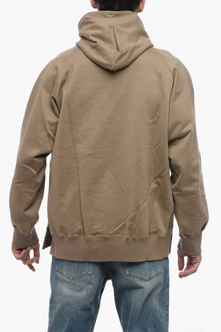 Brushed Cotton Sweatshirt with Side Slit