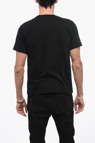 NIKE X CDG Crew Neck Cotton T-Shirt with Glittered Logo