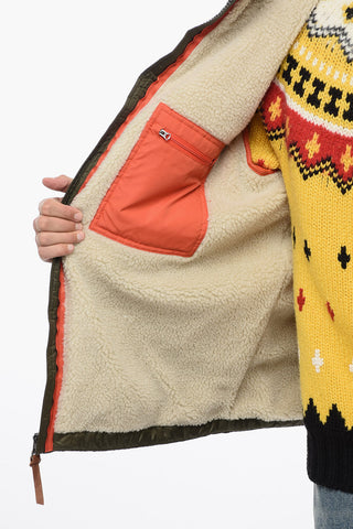 Piumino Trapuntato con Fodera Shearling