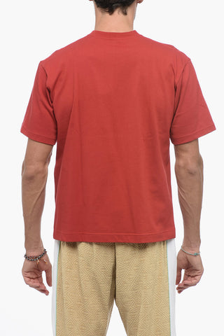 MAISON KITSUNE' T-Shirt Girocollo con Stampa Frontale