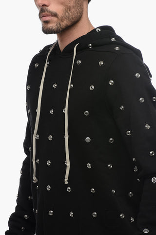 DRKSHDW Cotton Hoodie with Decorative Snap Buttons