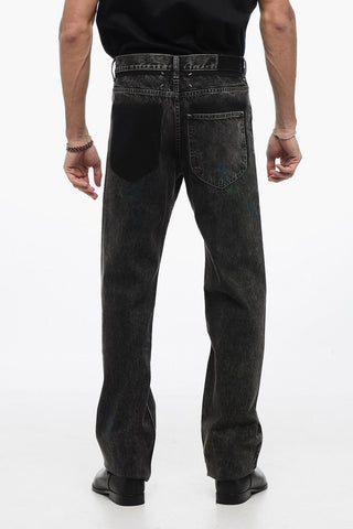 MM1 Stone Washed Denims with Paint Effect Details 23cm