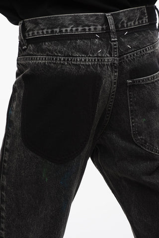 MM1 Stone Washed Denims with Paint Effect Details 23cm