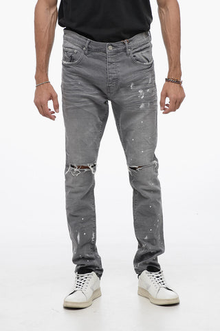 Low-Waist Distressed slim Fit Jeans 16cm